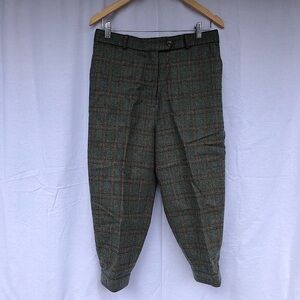 Holland & Holland women’s cropped wool plaid trousers bloomers